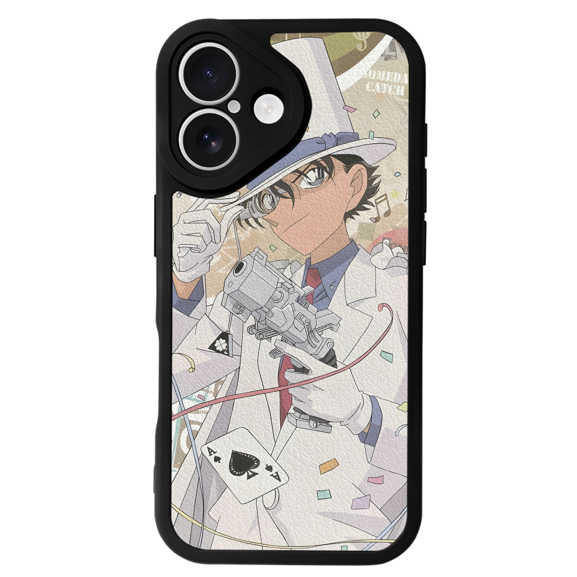 （画像用） 名探偵コナン Detective Conan 【iPhone 16シリーズ対応】シリコンスマホケース（レザー調） 材質：シリコン